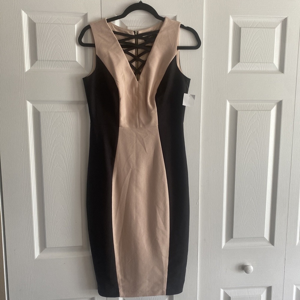 Jax Black and Cream Sleeveless Dress